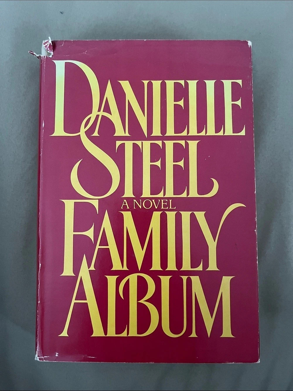 Delacorte Press Family Album by Danielle Steel Hardcover Book Red & Yellow